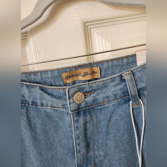 Honey & Bristle Light Wash High Waist Skinny Jeans Distressed 16 - Picture 7 of 14